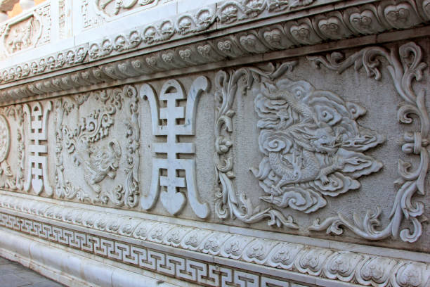 istock White marble sculpture, closeup of photo 873432174