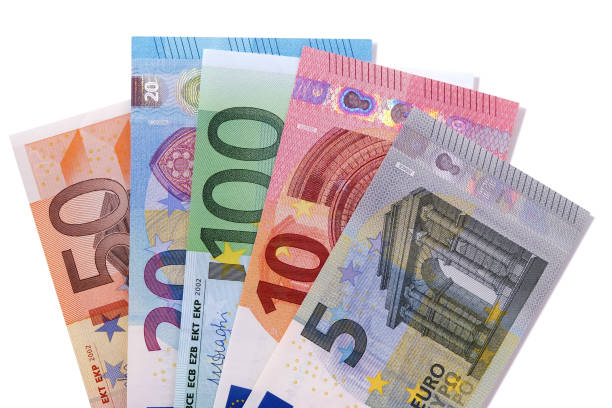 istock Set of Euro currency bills isolated 873438096
