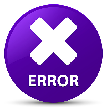 Error Purple Round Button Stock Illustration - Download Image Now ...