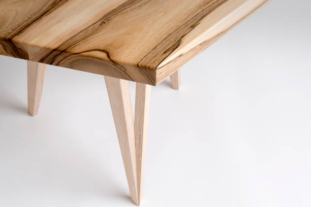 istock Corner and Legs of Modern Wooden Coffee Table 873449092