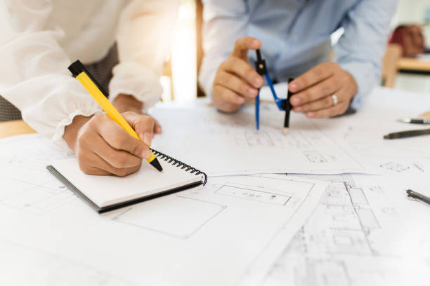 istock Business teamwork of engineer construction meeting. 873449526