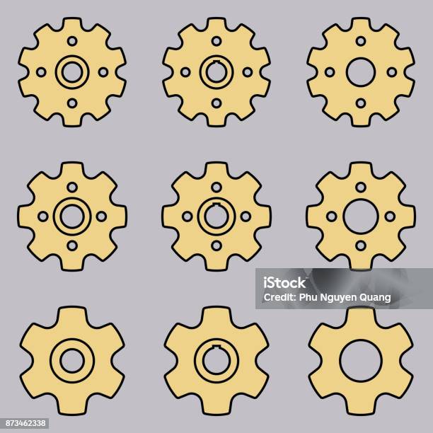 Sprocket Vector Simple Sprocket Wheel Vector Stock Illustration - Download Image Now - Balance ...