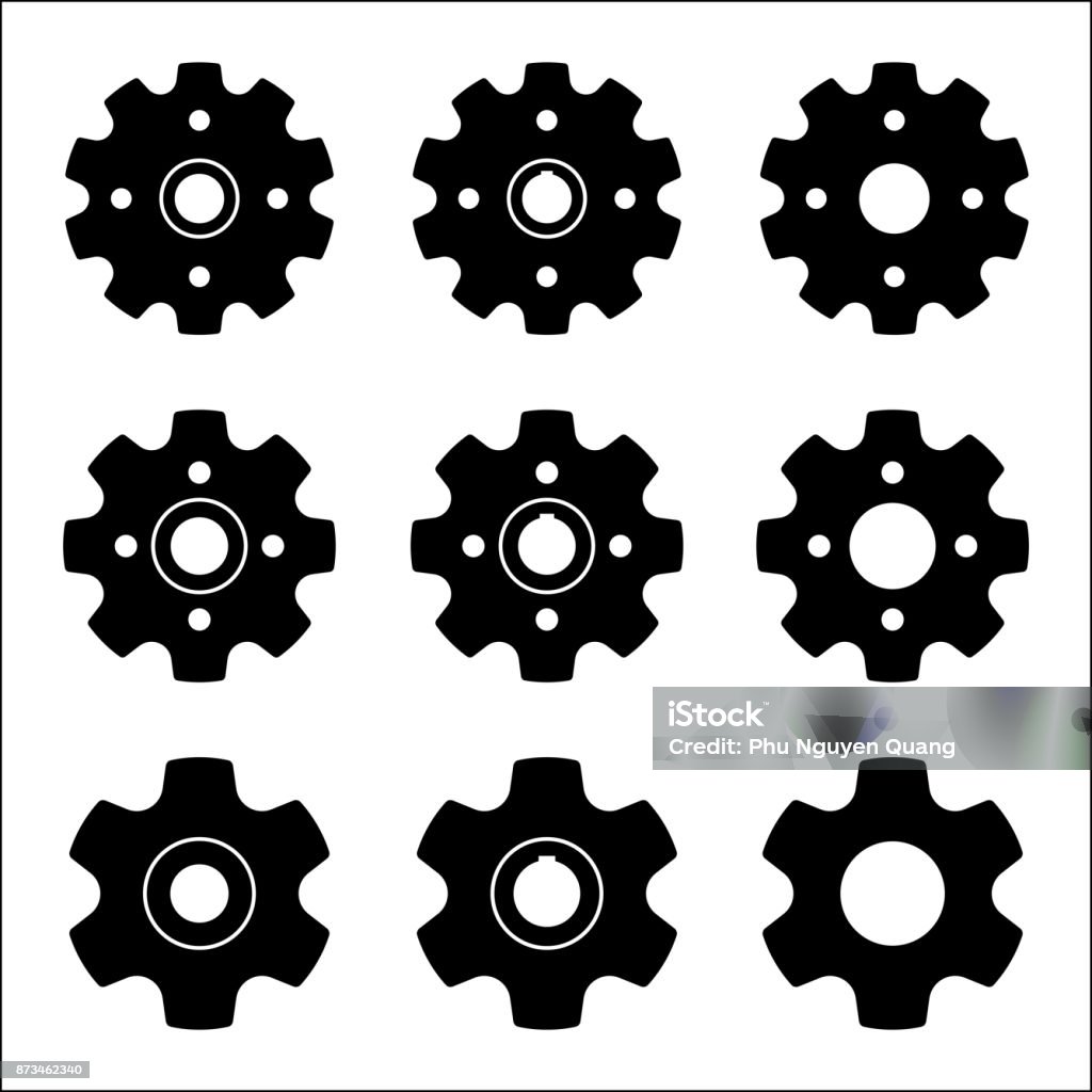 Sprocket Vector Simple Sprocket Wheel Vector Stock Illustration - Download Image Now - Balance ...