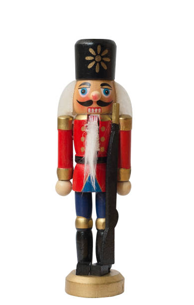 istock Christmas nutcracker toy soldier traditional figurine, Isolated on white background 873468758