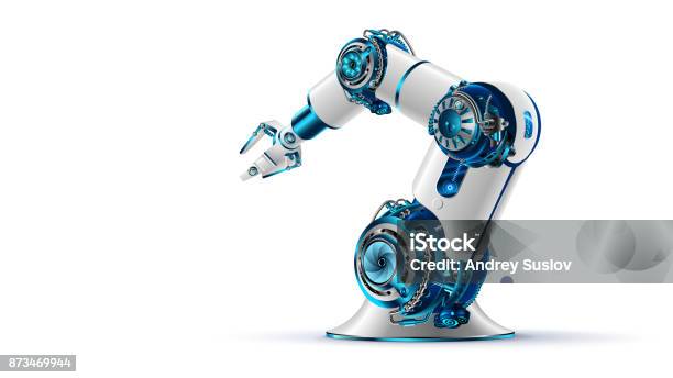 Robotic Arm Mechanical Hand Industrial Robot Manipulator Stock Illustration - Download Image Now