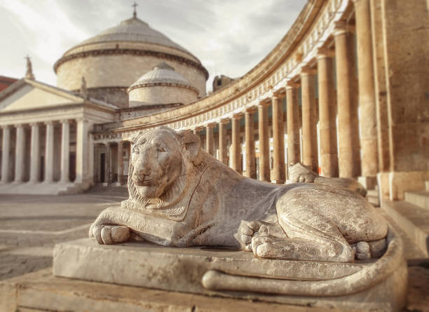 istock statue of lion in Naples 873477222
