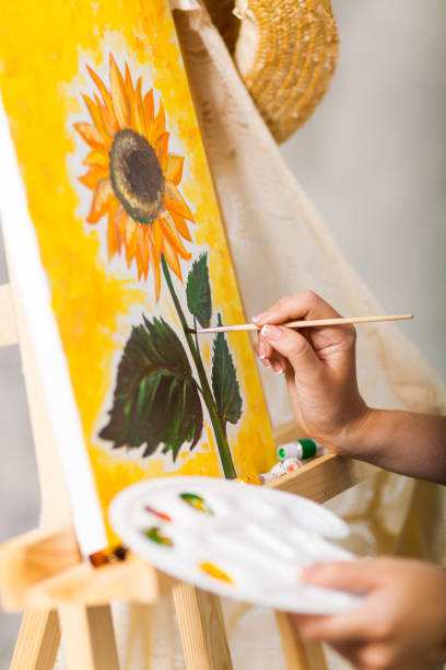 istock The process of creating a picture. Close-up 873487430