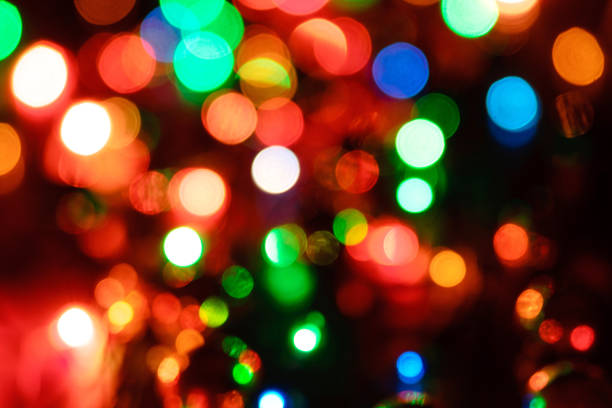 istock Multicolored highlights, background from a garland without focus 873491752