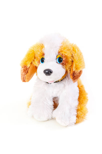 istock Cute toy dog on white background 873504478