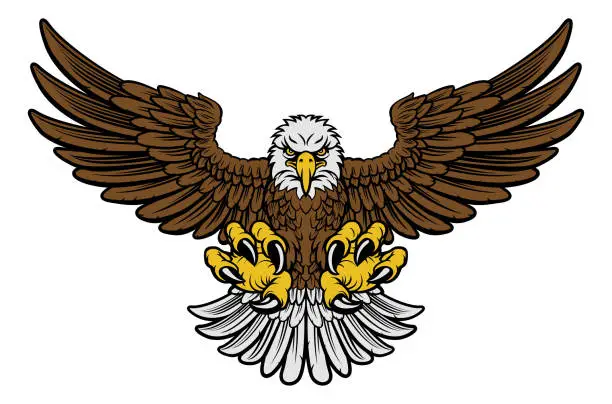 Vector illustration of Bald Eagle Mascot