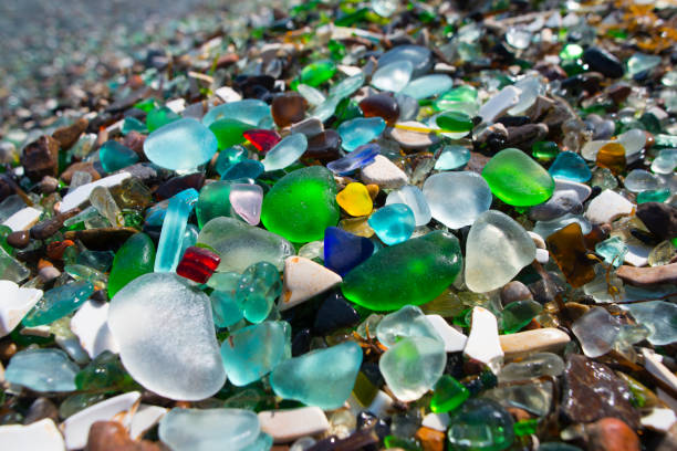 istock Beach of glass pebble 873523366