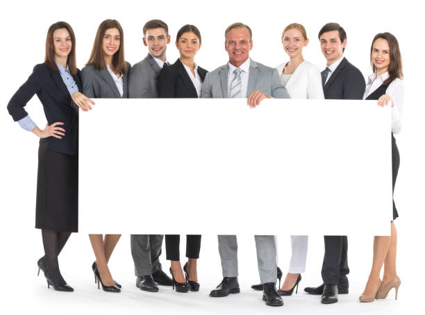 istock Business people holding a banner 873532186