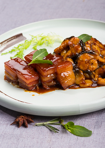 Chinese traditional pork cooking style, braised pork