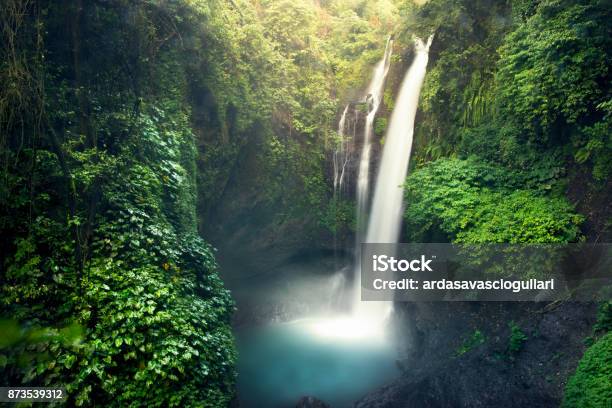 Aling Aling Waterfall Stock Photo - Download Image Now - Waterfall, Bali, Asia