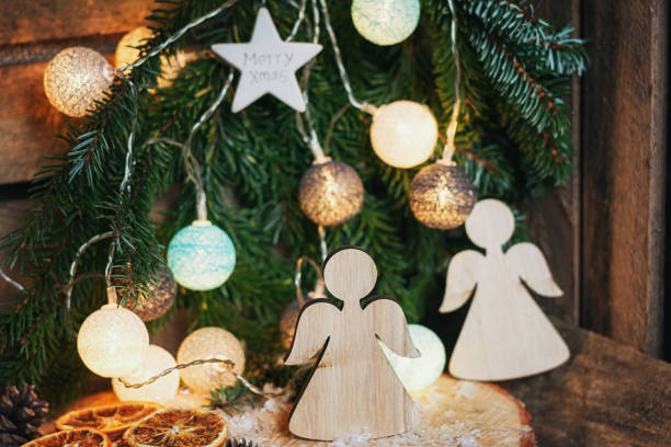 istock Christmas greeting in a Christmas branch 873542306