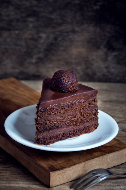 초콜릿 케이크  - chocolate cake 뉴스 사진 이미지