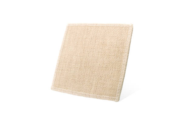 istock Square coaster on isolated background with clipping path. Fabric pad for put your mug or cup. 873550794