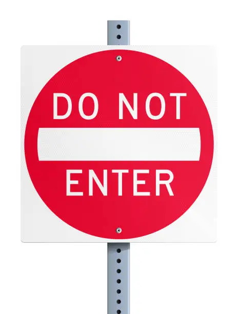 Vector illustration of Do not enter