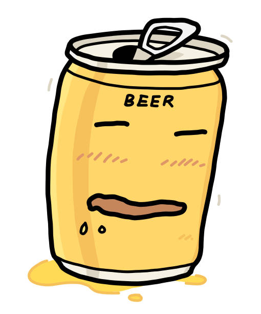 ilustrações, clipart, desenhos animados e ícones de cerveja pode dos desenhos animados - alcohol drop cartoon cheerful