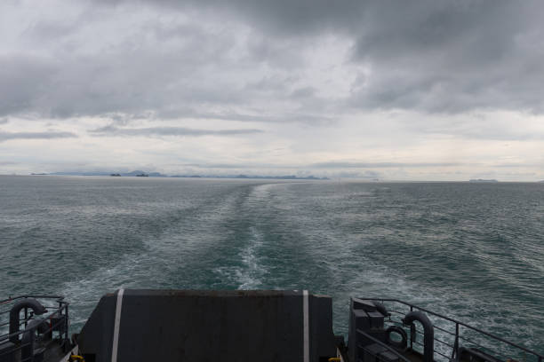 istock The bottom of the ferry while sailing. 873585470
