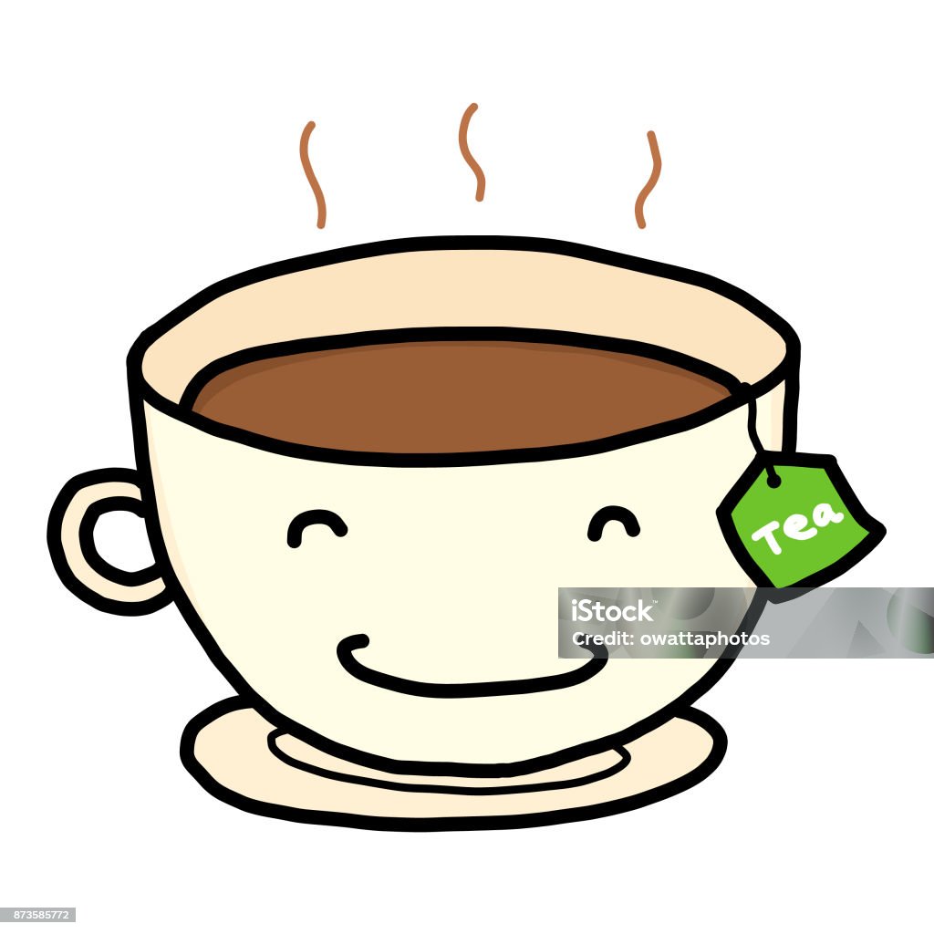 Hot Tea Cartoon Stock Illustration - Download Image Now - Art, Breakfast,  Cafe - iStock