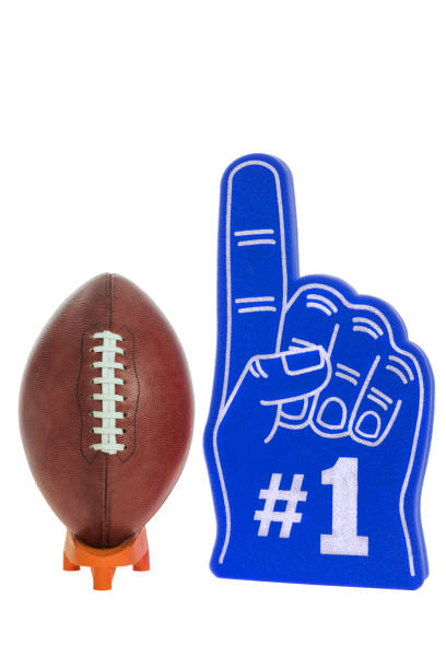 istock American Football with #1 Finger 873586678