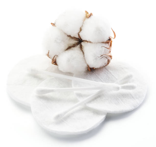 istock Fluffy cotton ball and cotton swabs and pads. 873594116