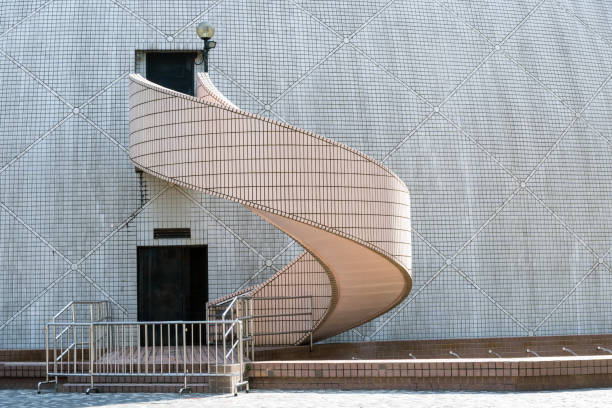 staircase exterior over the building wall, Hongkong