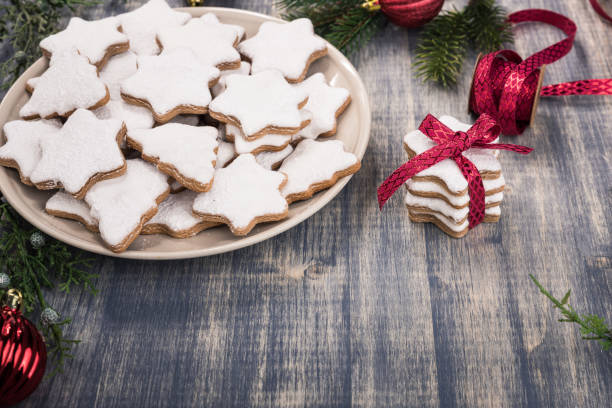 istock Christmas gingerbread cookies on a plate. 873601514