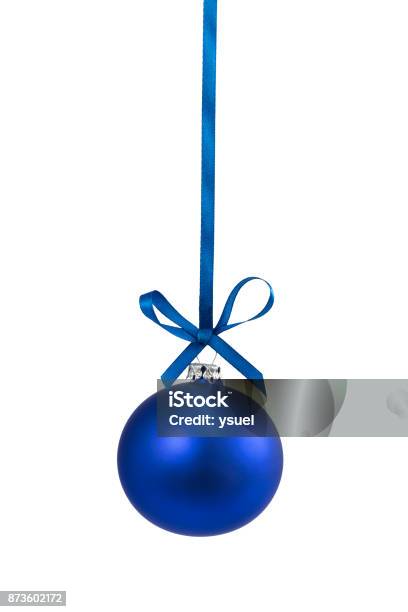Adorno Navideño Solo Azul 1 Foto de stock y más banco de imágenes de Azul - Azul, Adorno de navidad, Navidad