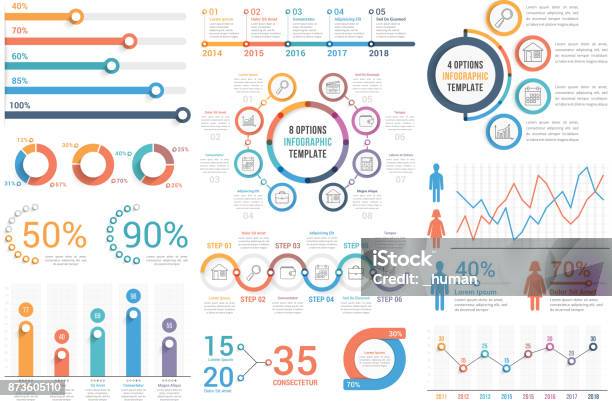 Elementi Infografici - Immagini vettoriali stock e altre immagini di Infografica - Infografica, Tabella, Grafico