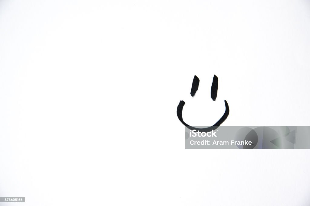 Smiley Smiley icon drawn on white background Smiling Stock Photo