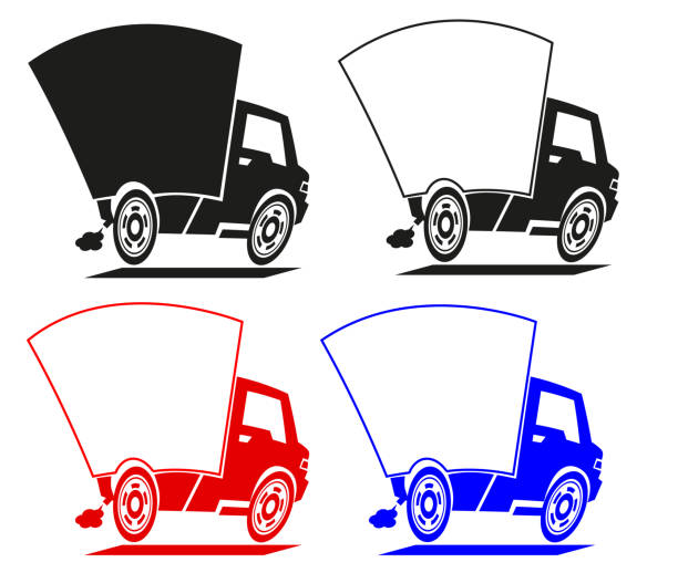 коробка грузовых автомобилей - ian stock illustrations