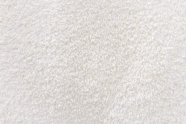Photo of Close-up macro of white towel cloth