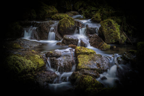 istock Waterfall in the Lumsdale Valley, Matlock, Derbyshire, Peak District, England 873624232