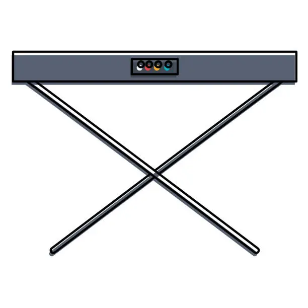 Vector illustration of synthesizer instrument isolated icon