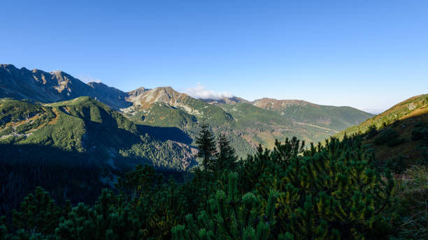 istock mountain tops in  autumn covered in mist or clouds 873631770