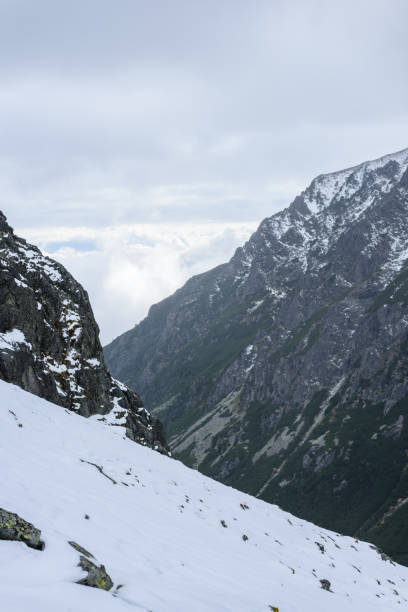 istock mountain tops in winter covered in snow 873638114