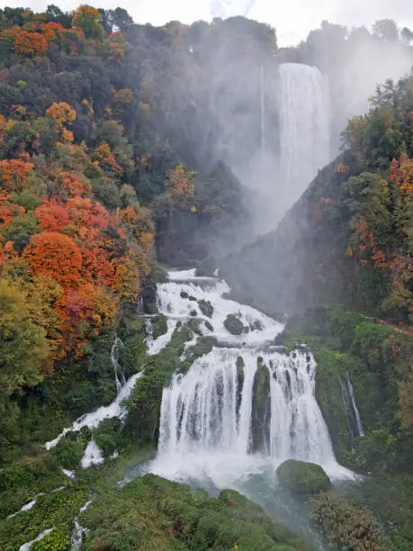 Photo of autumn at the marmore waterfall