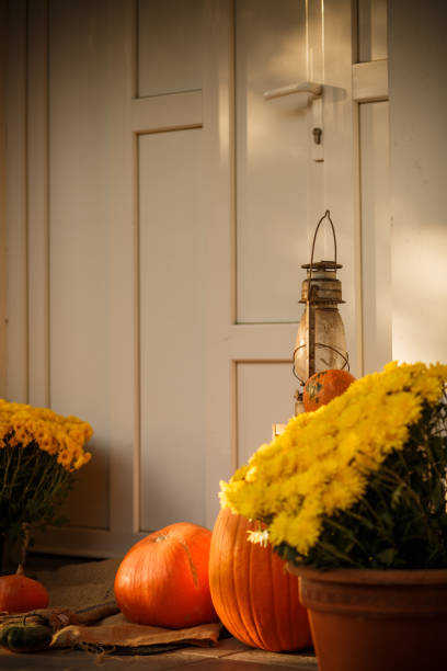 istock Autumn porch decoration 873646348