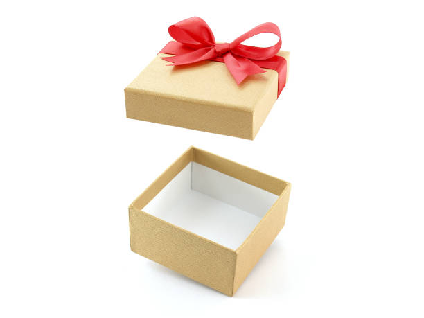 istock open and empty golden gift box with red ribbon bow isolated on white background 873647306