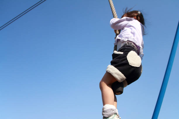 istock Japanese girl (3 years old) playing with flying fox 873653924