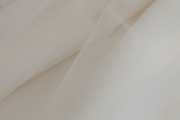 istock Mesh tulle on a wedding dress 873663100