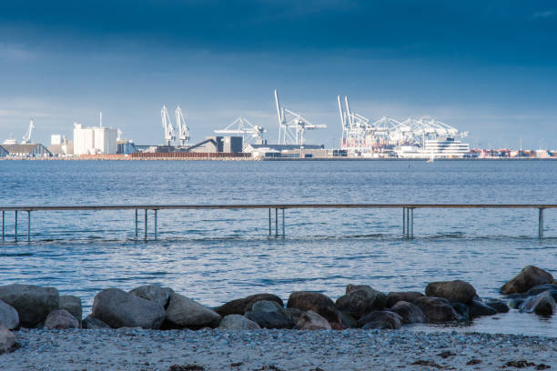 istock Aarhus city and harbour from the Infinity Bridge 873666722