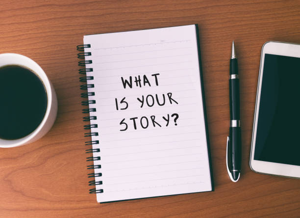 istock Life Quote With Word What Is Your Story on Note pad 873669896