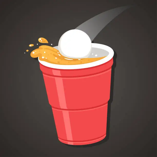 Vector illustration of Beer Pong illustration