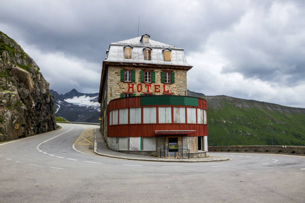 Furka pass in Alps in Switzerland