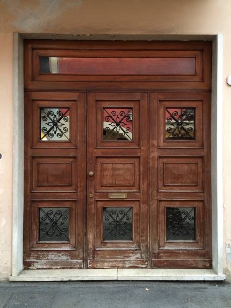 istock Old wooden door in Marostica 873681676