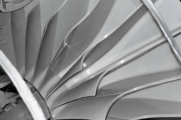 istock Turbine of turbojet engine 873687650