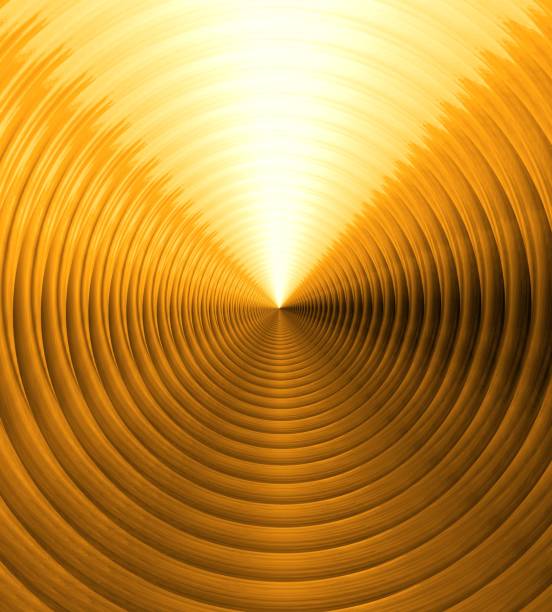 istock Polished gold metal background with realistic circular brushed texture 873688096